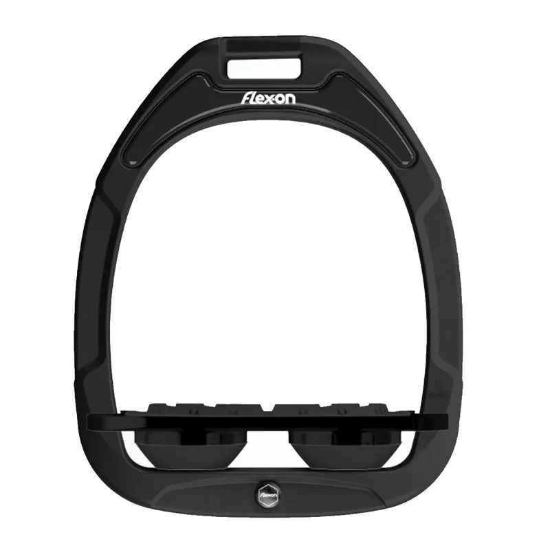 Flex-On Green Composite Stirrups - Incline Grip - Black/Black/Black